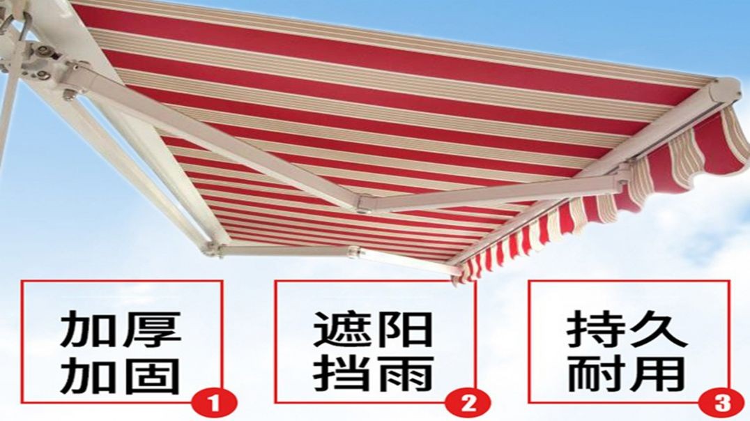 石家庄曲臂遮阳雨棚安装